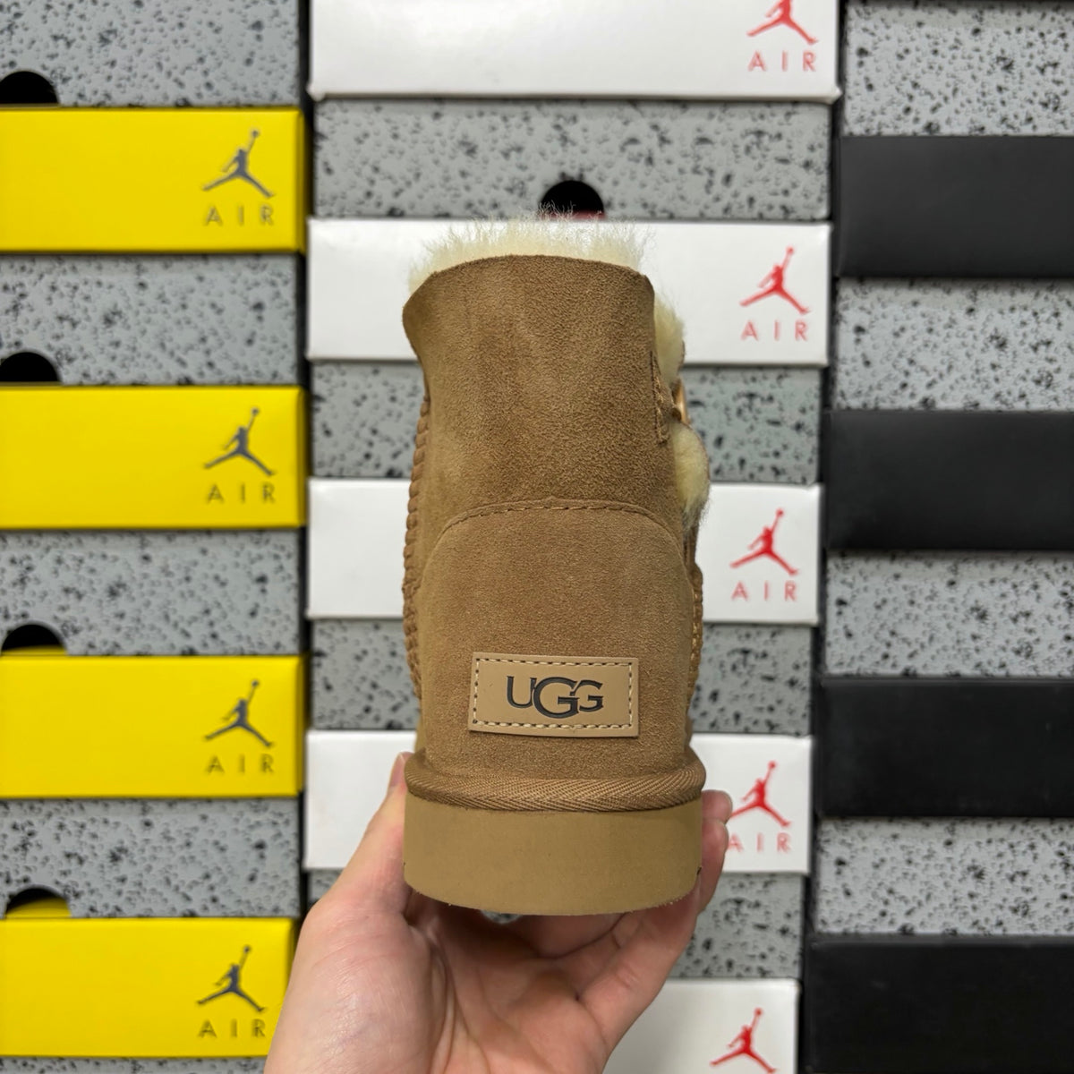 UGG Chestnut Button-Detail Short Boots