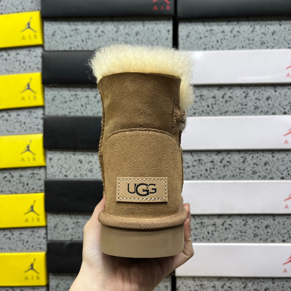 UGG Chestnut Mini Button Ankle Boots