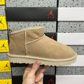 UGG Sand Mini Pull-On Ankle Boots with Cream Sole