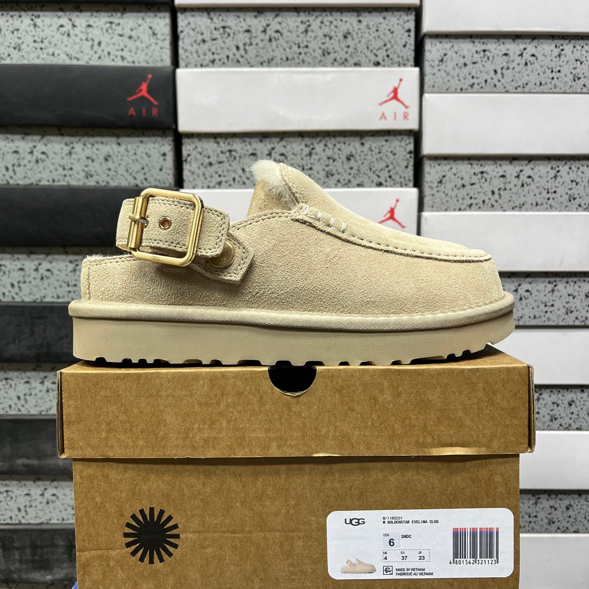 UGG Mustard Seed Buckle-Strap Clogs with Plush Lining