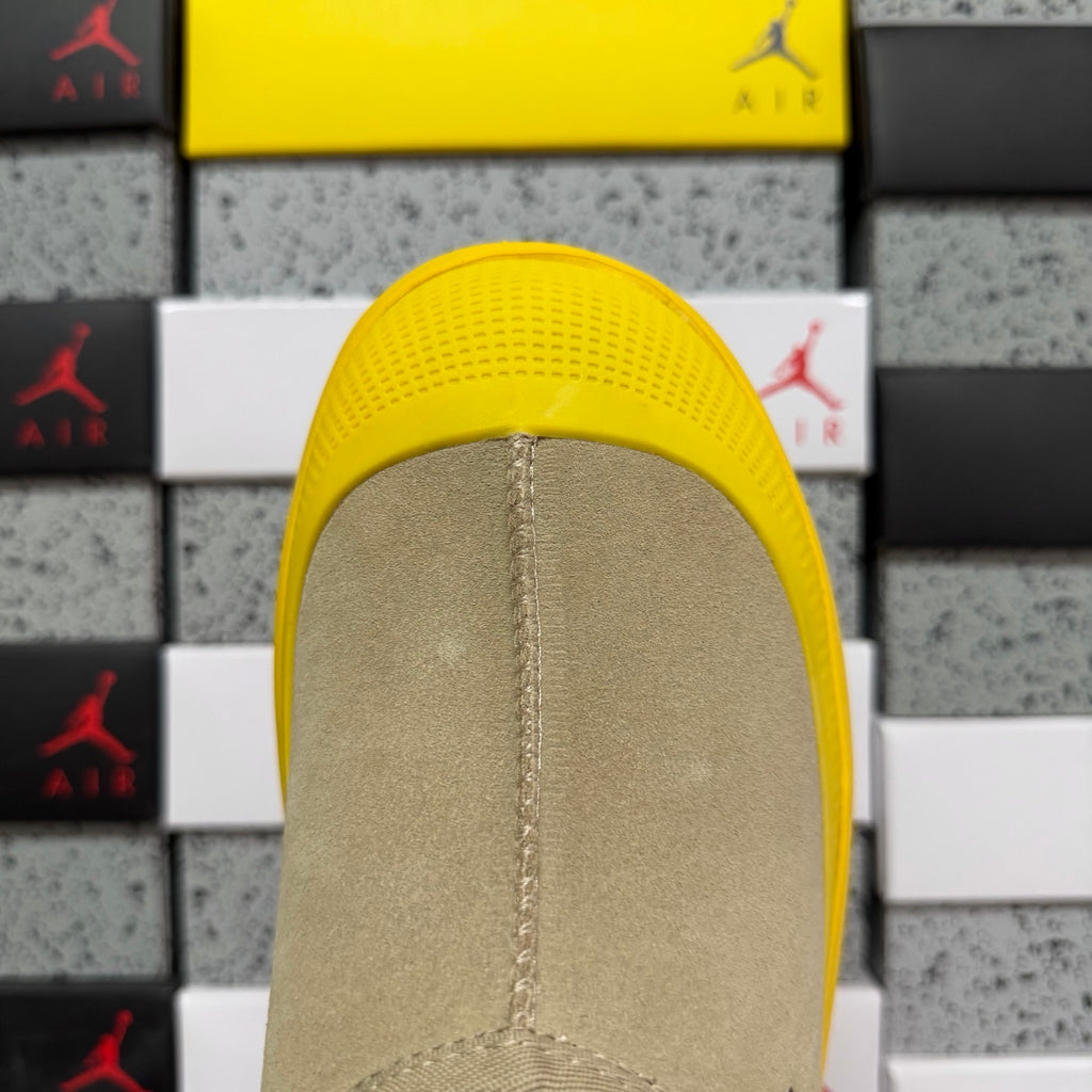 UGG Beige Drawstring Slip-On Shoes with Yellow Chunky Sole