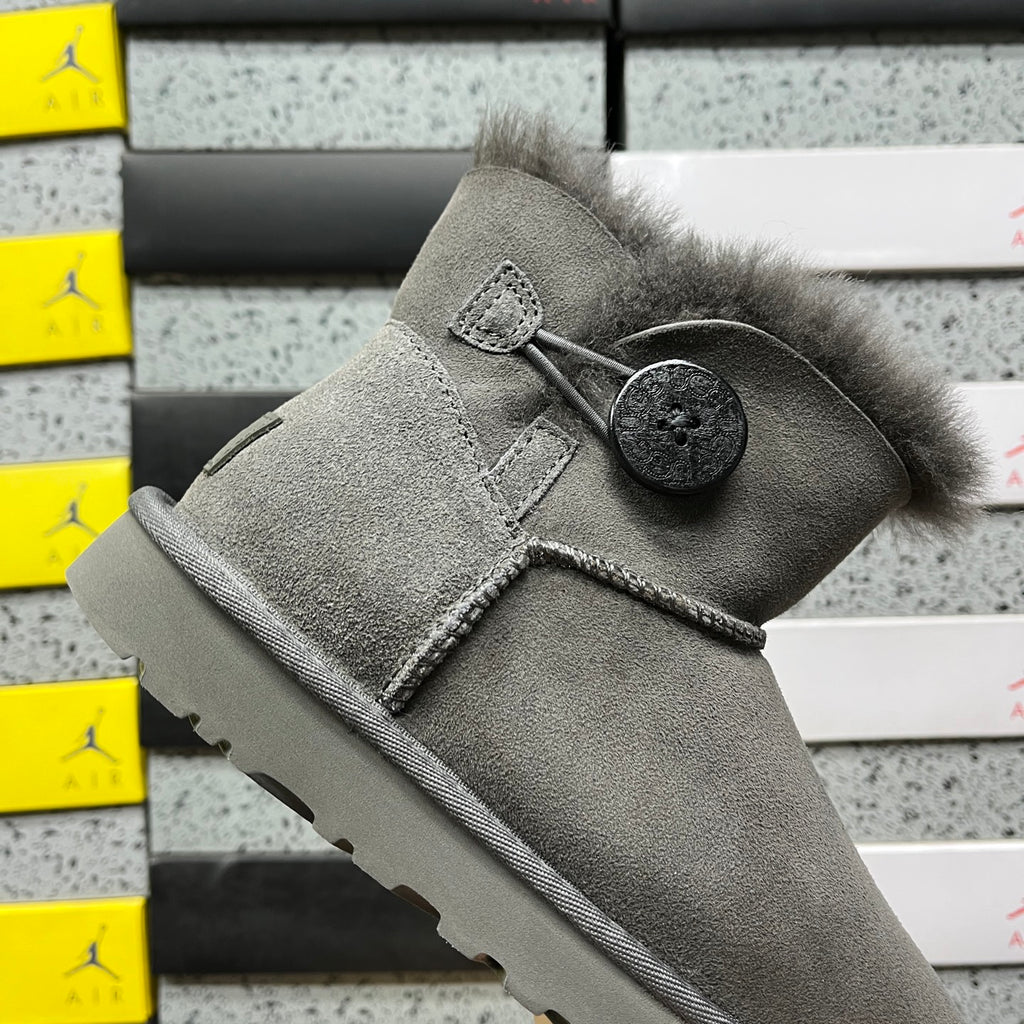 UGG Grey Mini Button Ankle Boots