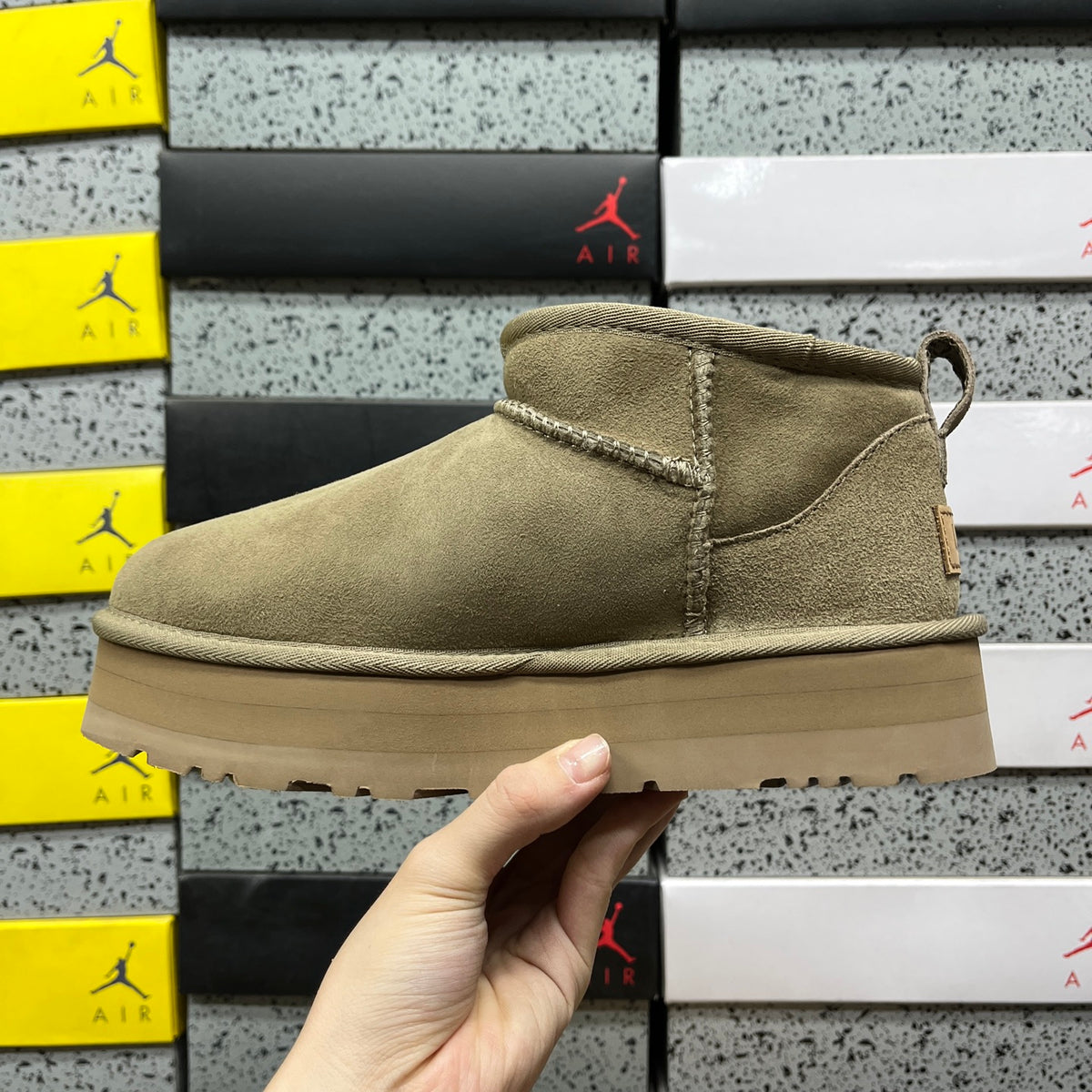 UGG Antelope Brown Ultra Mini Platform Ankle Boots