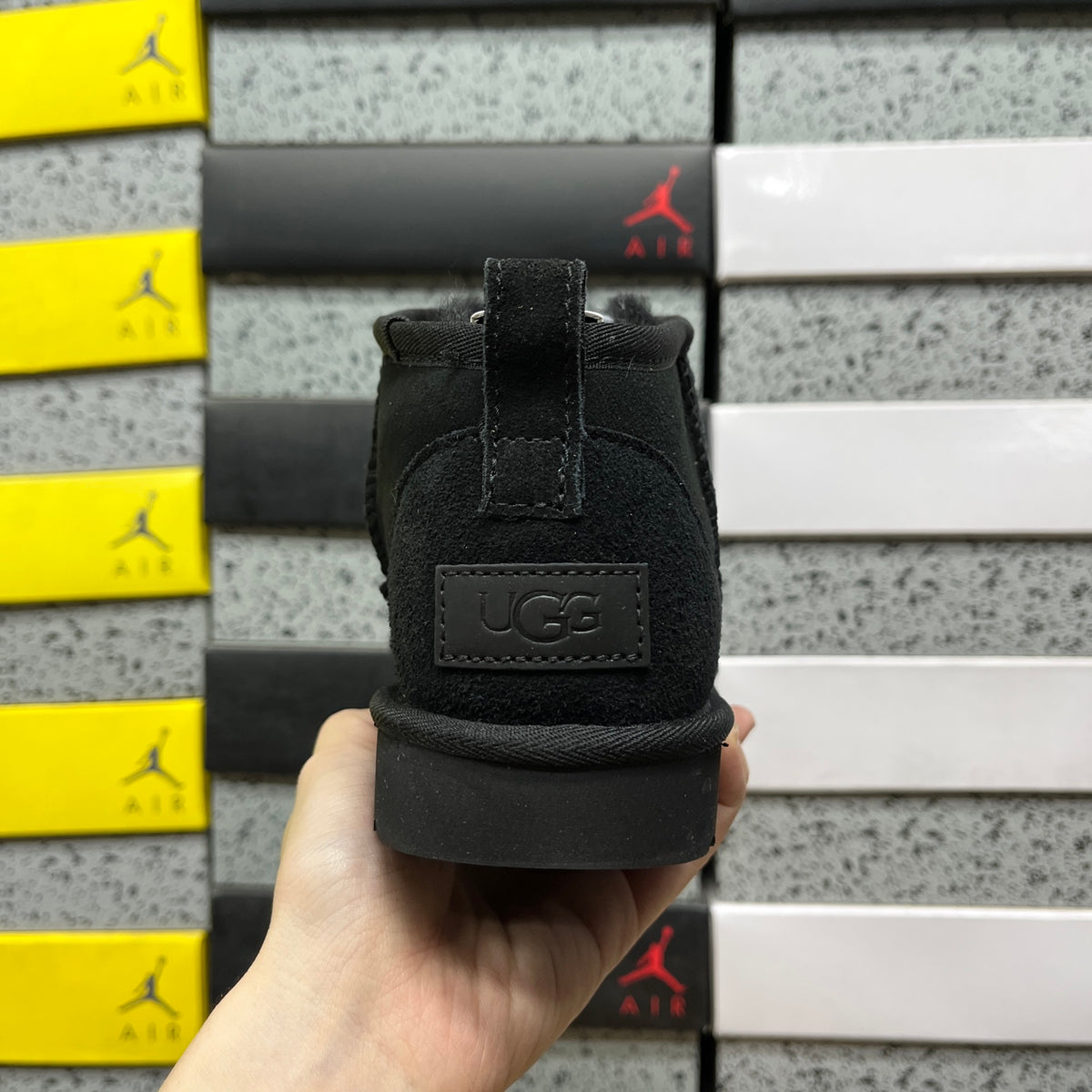 UGG Black Ultra Mini Pull-On Ankle Boots