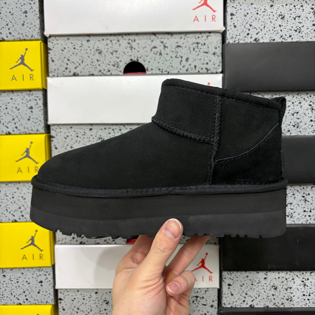 UGG Black Platform Ankle Boots – 3 cm Sole