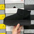 UGG Black Platform Ankle Boots – 3 cm Sole