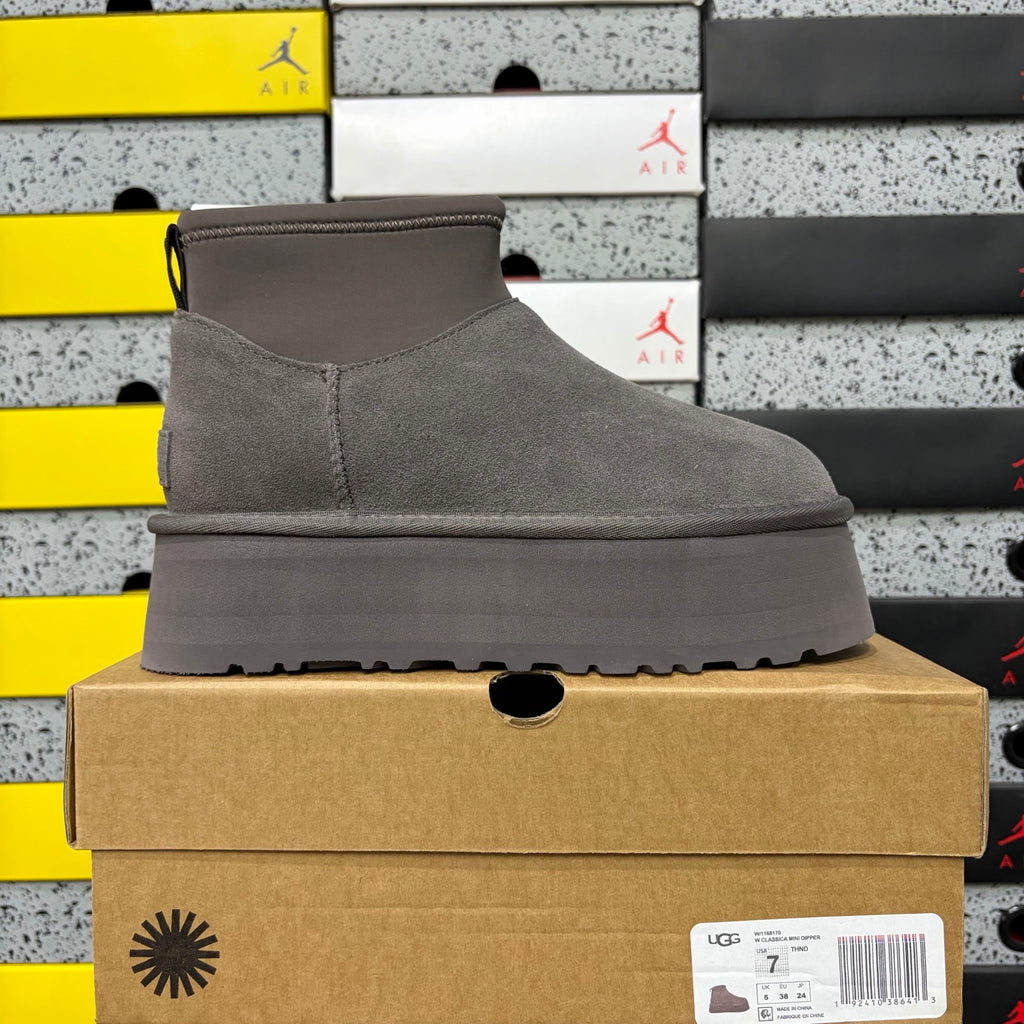 UGG Thundercloud Grey Platform Ankle Boots
