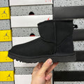 UGG Black Mini Pull-On Ankle Boots with Plush Lining