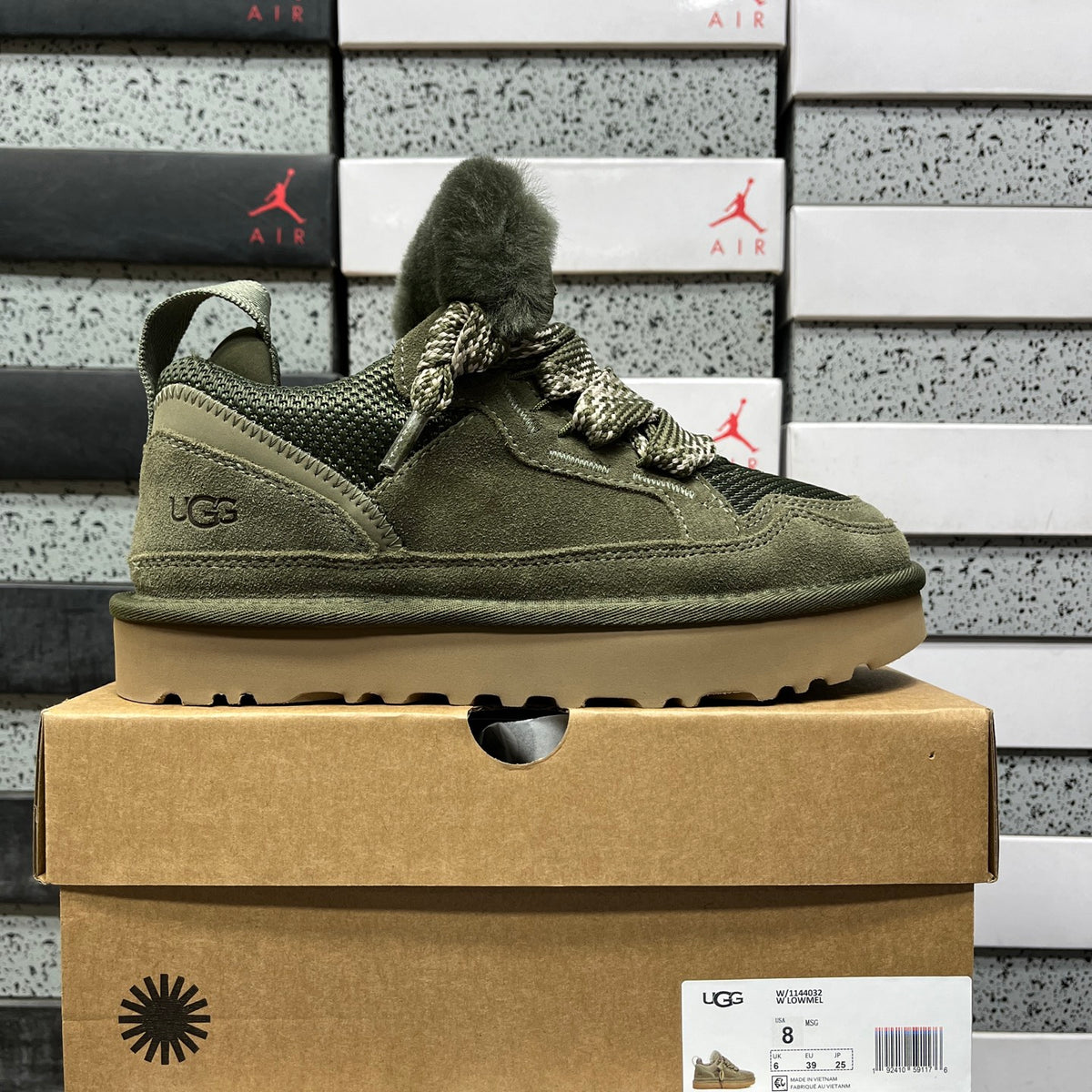 UGG Moss Green Lowmel Lace-Up Shoes