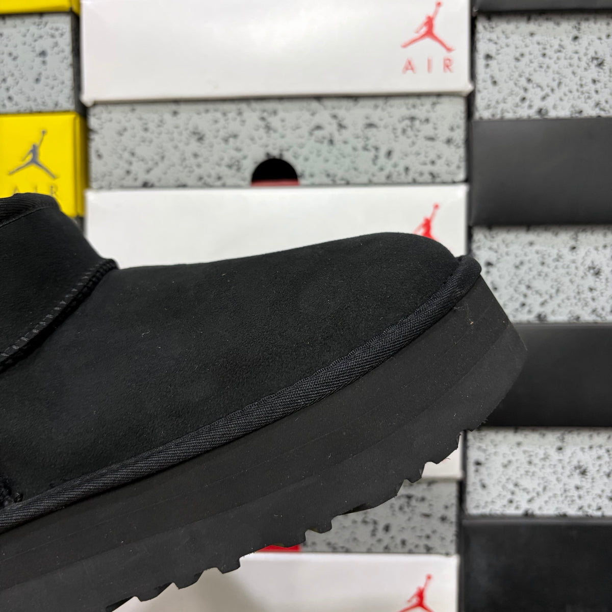 UGG Black Platform Ankle Boots – 3 cm Sole