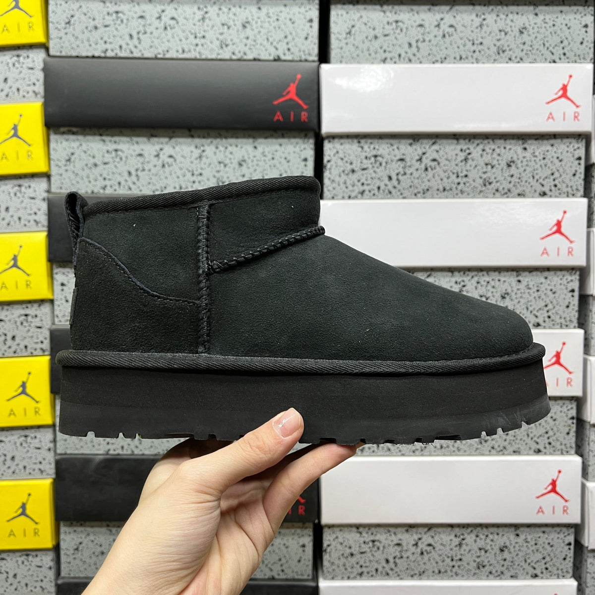 UGG Black Ultra Mini Platform Ankle Boots