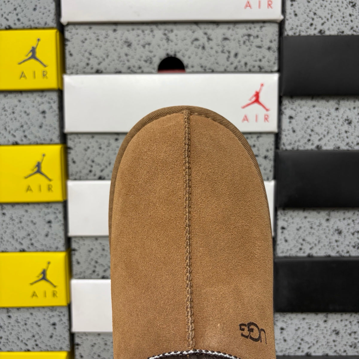 UGG Chestnut Slip-On Shoes with Contrast Woven Trim