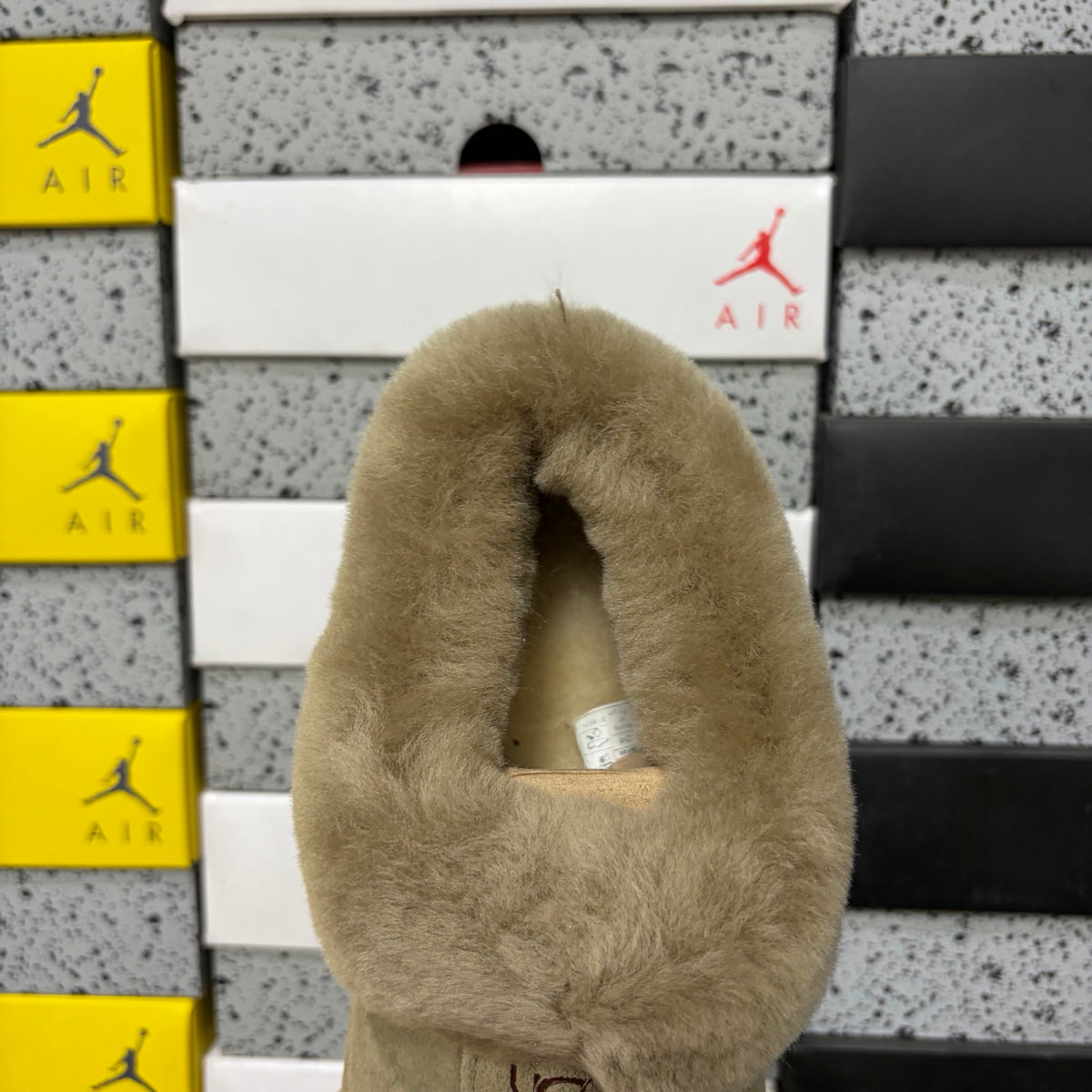 UGG Antelope Brown Slip-On Shoes with Plush Foldover Collar