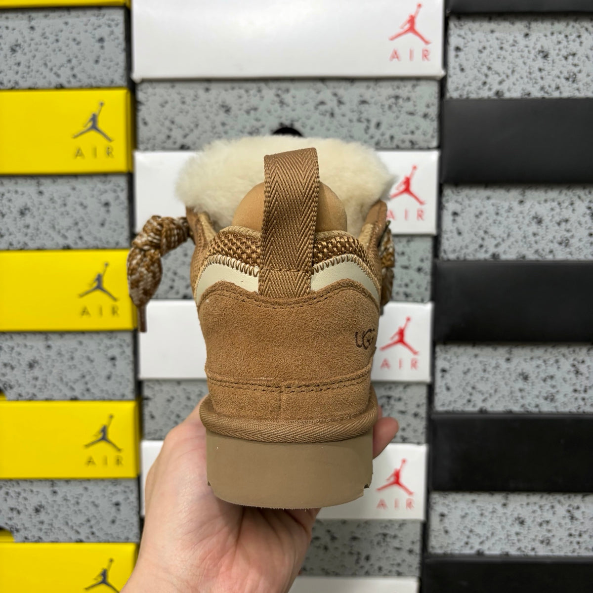 UGG Chestnut Lowmel Lace-Up Shoes with Chunky Sole