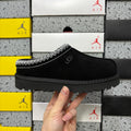 UGG Black Slip-On Shoes with Contrast Woven Trim
