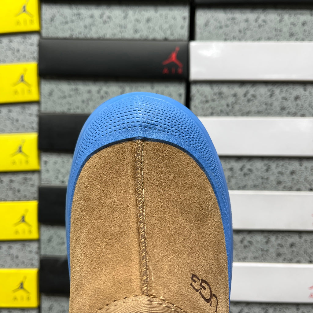UGG Chestnut Drawstring Slip-On Shoes with Blue Chunky Sole