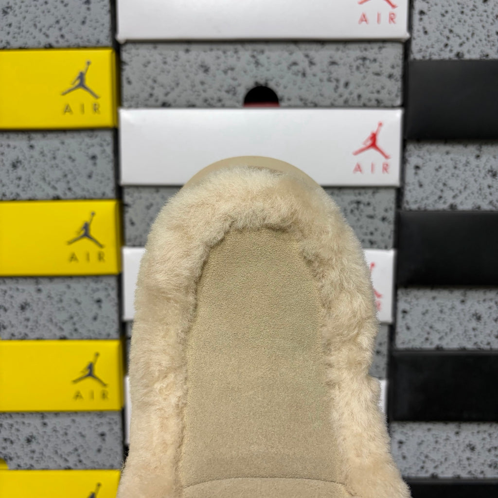 UGG Sand Platform Ankle Boots with Plush Trim