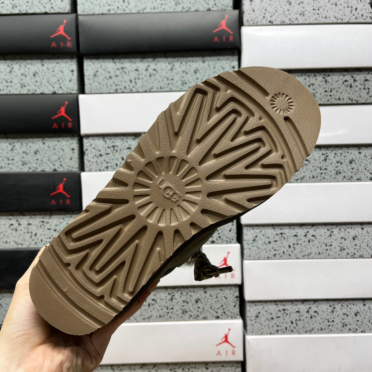 UGG Moss Green Lowmel Lace-Up Shoes