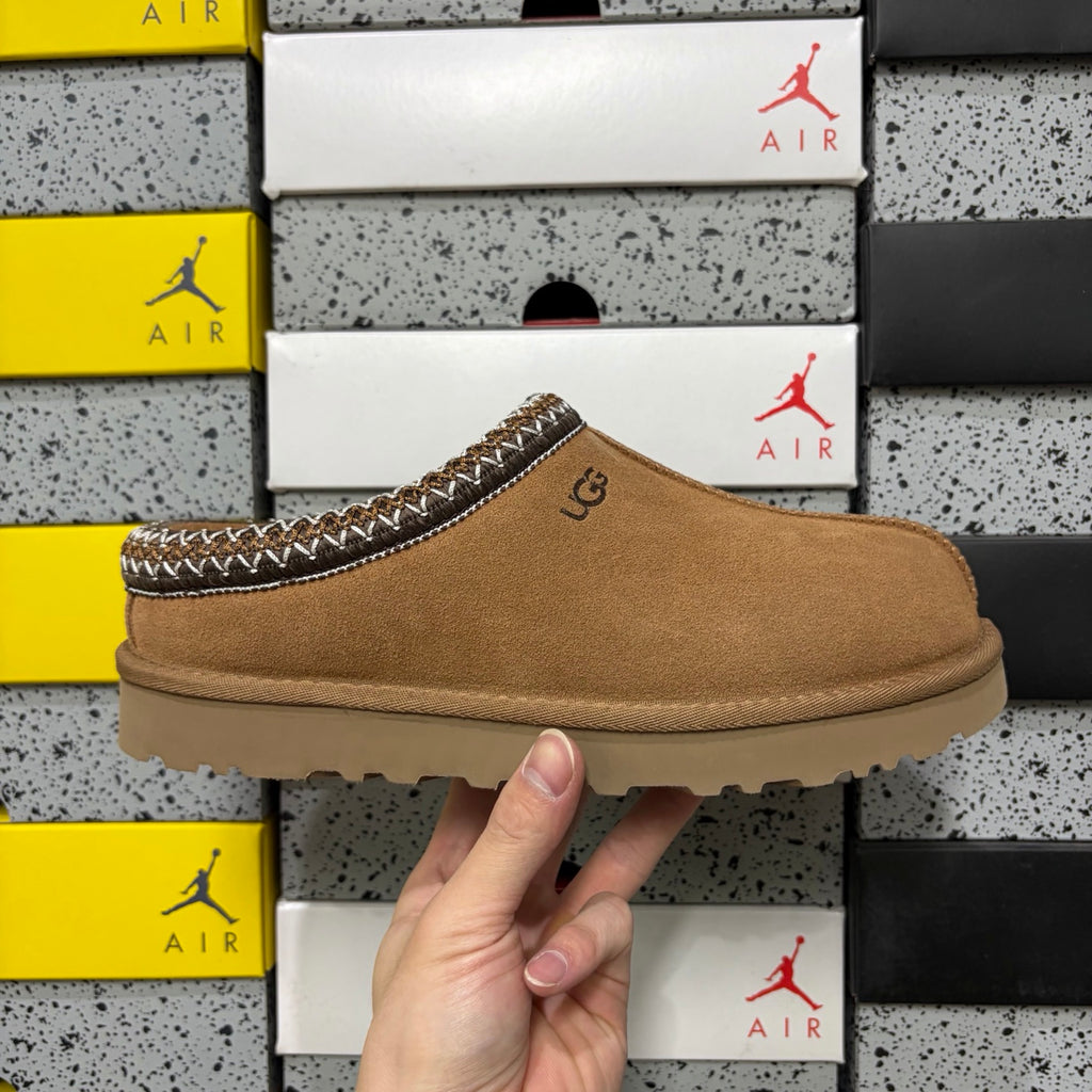 UGG Chestnut Slip-On Shoes with Contrast Woven Trim