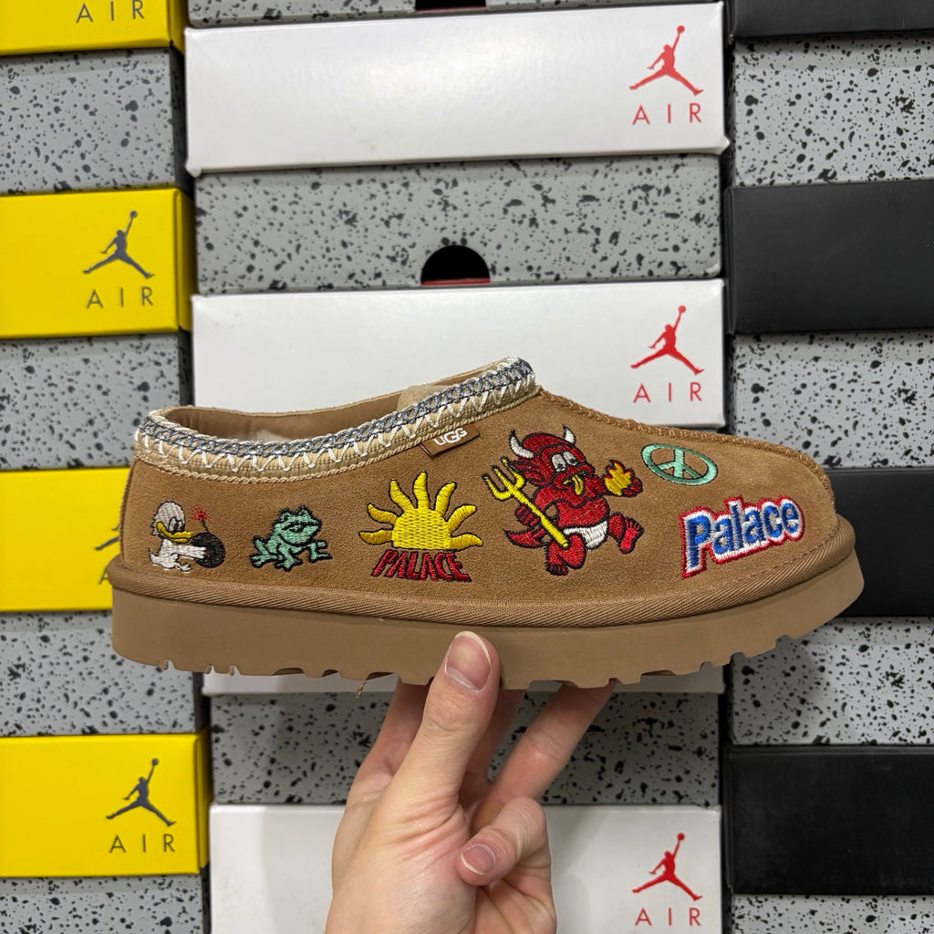 UGG Chestnut Slip-On Shoes with Colorful Cartoon Embroidery