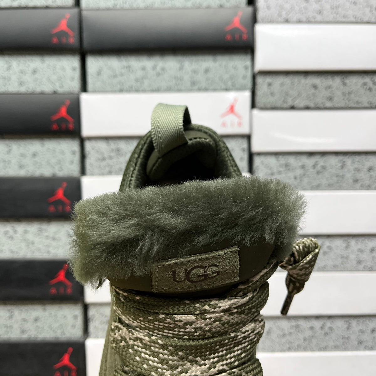 UGG Moss Green Lowmel Lace-Up Shoes