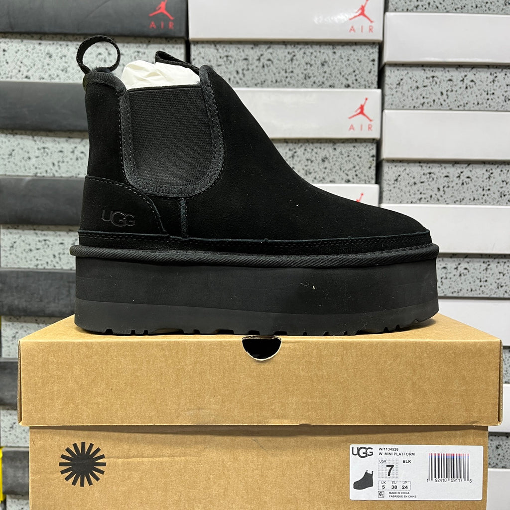 UGG Black Platform Chelsea Ankle Boots