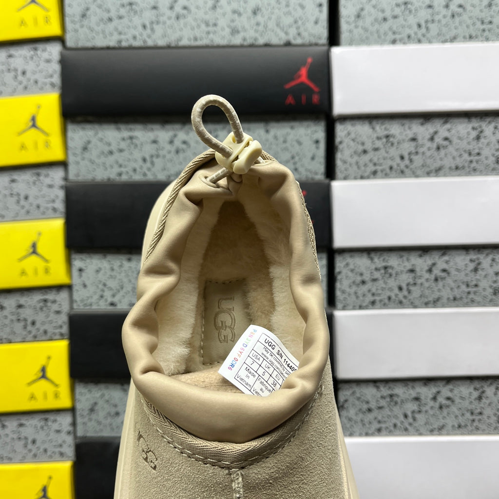 UGG Mustard Seed Drawstring Slip-On Shoes with Cream Sole