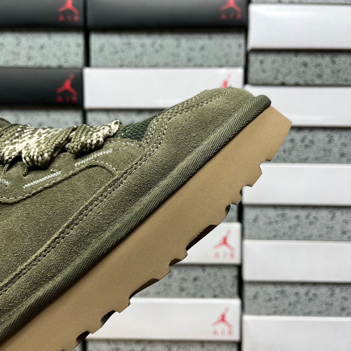 UGG Moss Green Lowmel Lace-Up Shoes