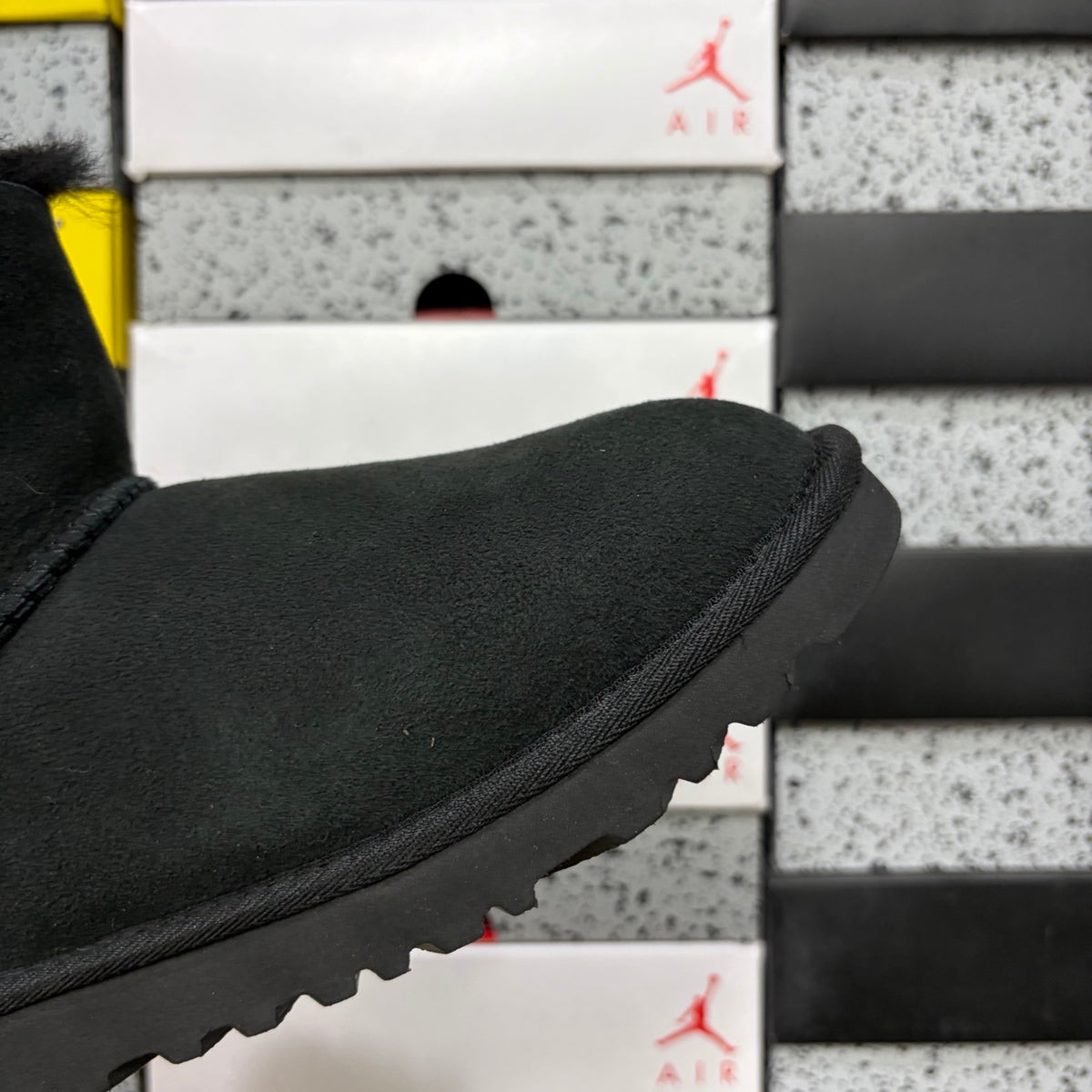 UGG Black Button-Detail Short Boots