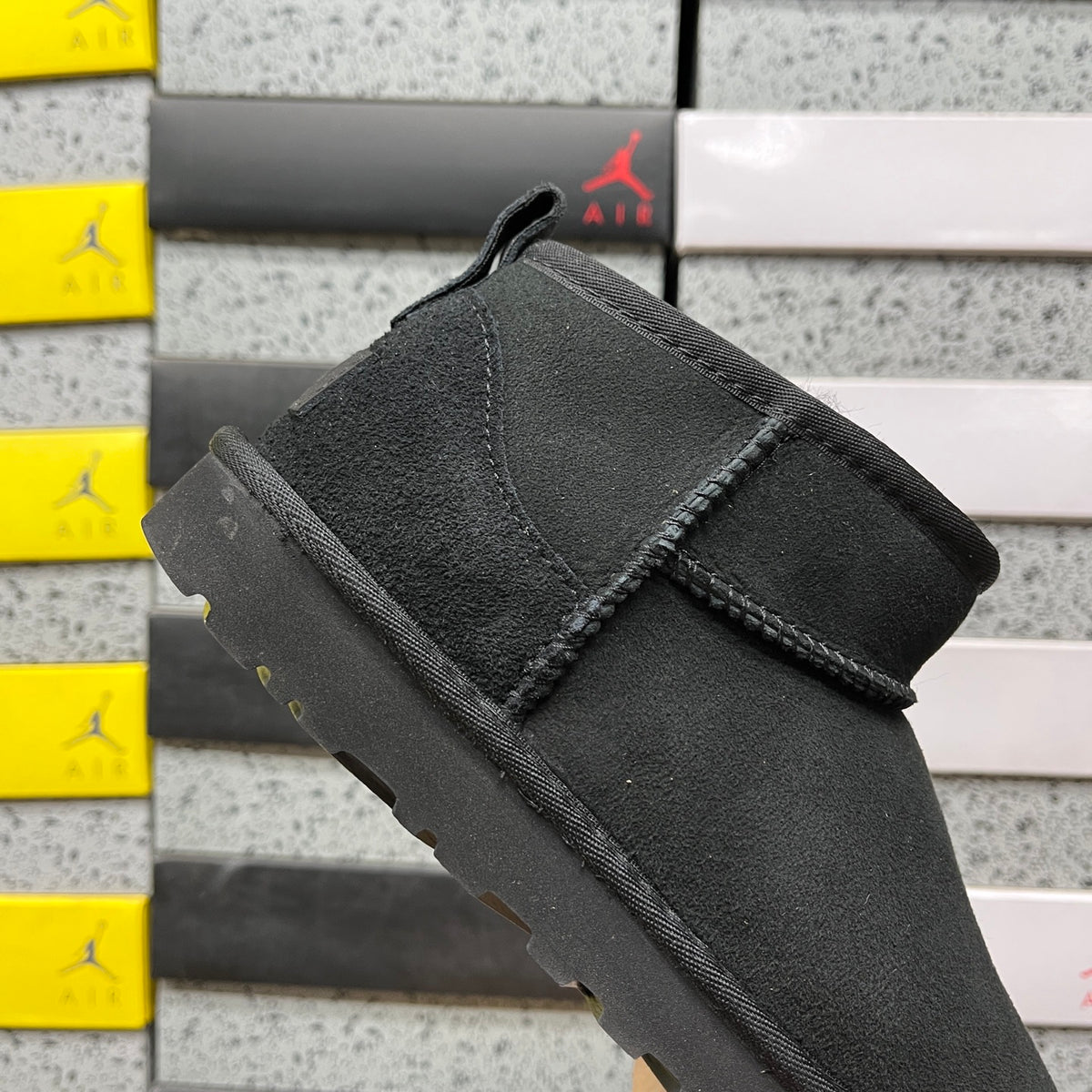 UGG Black Ultra Mini Pull-On Ankle Boots