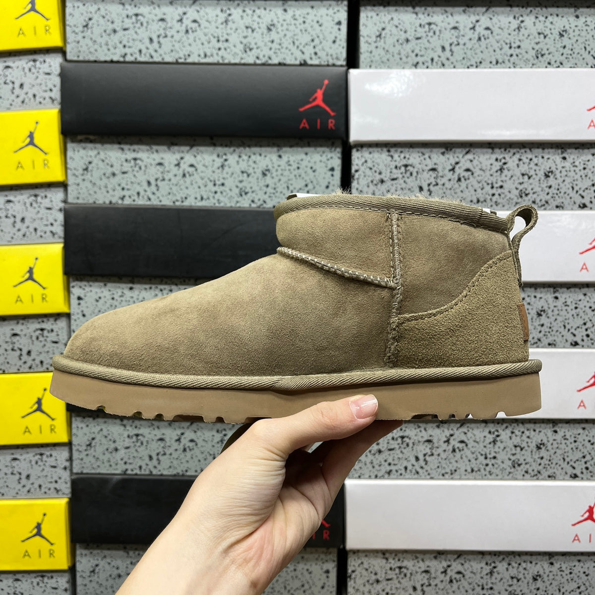 UGG Antelope Brown Ultra Mini Pull-On Ankle Boots