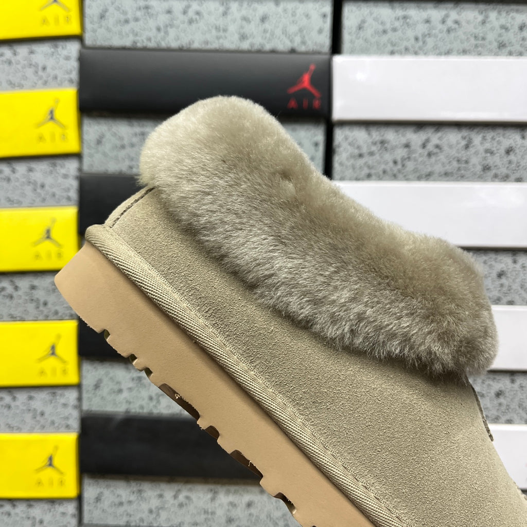 UGG Antelope Brown Slip-On Shoes with Plush Foldover Collar