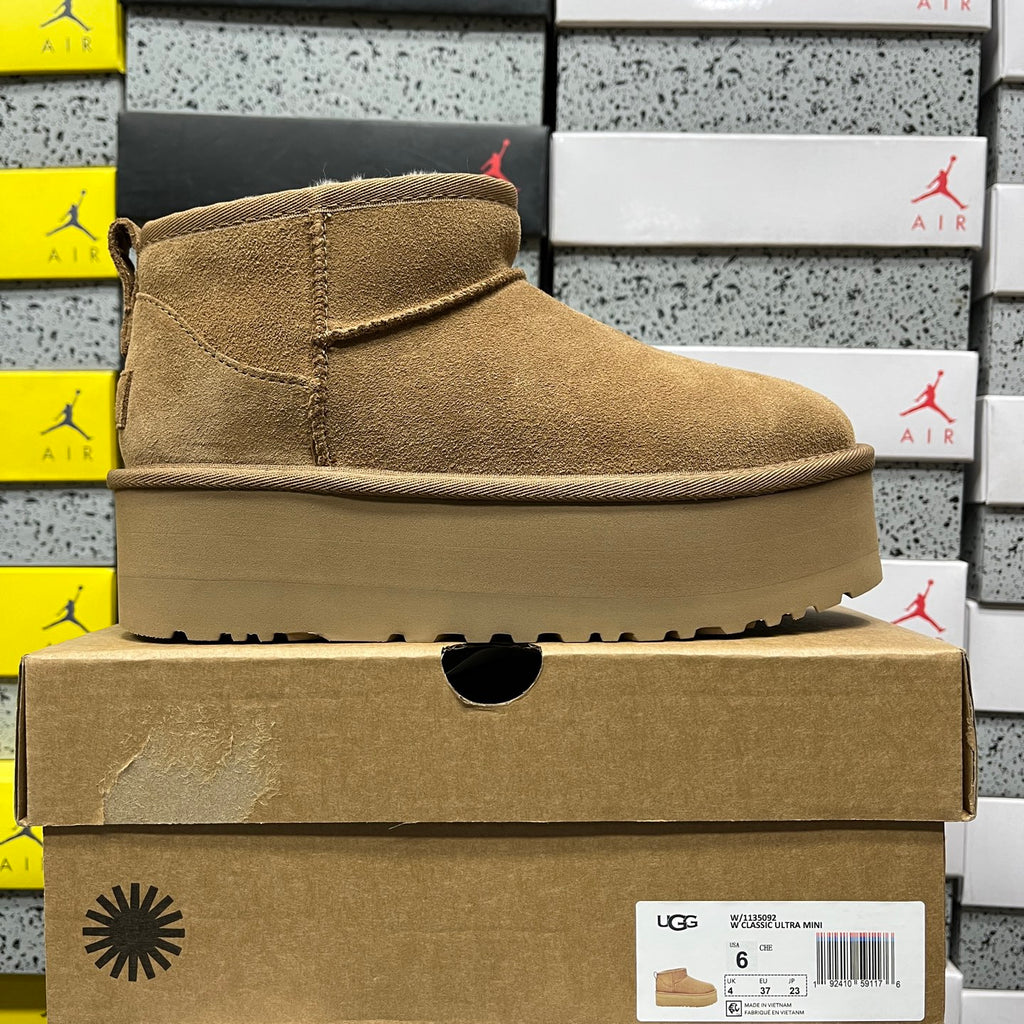 UGG Chestnut Ultra Mini Platform Ankle Boots
