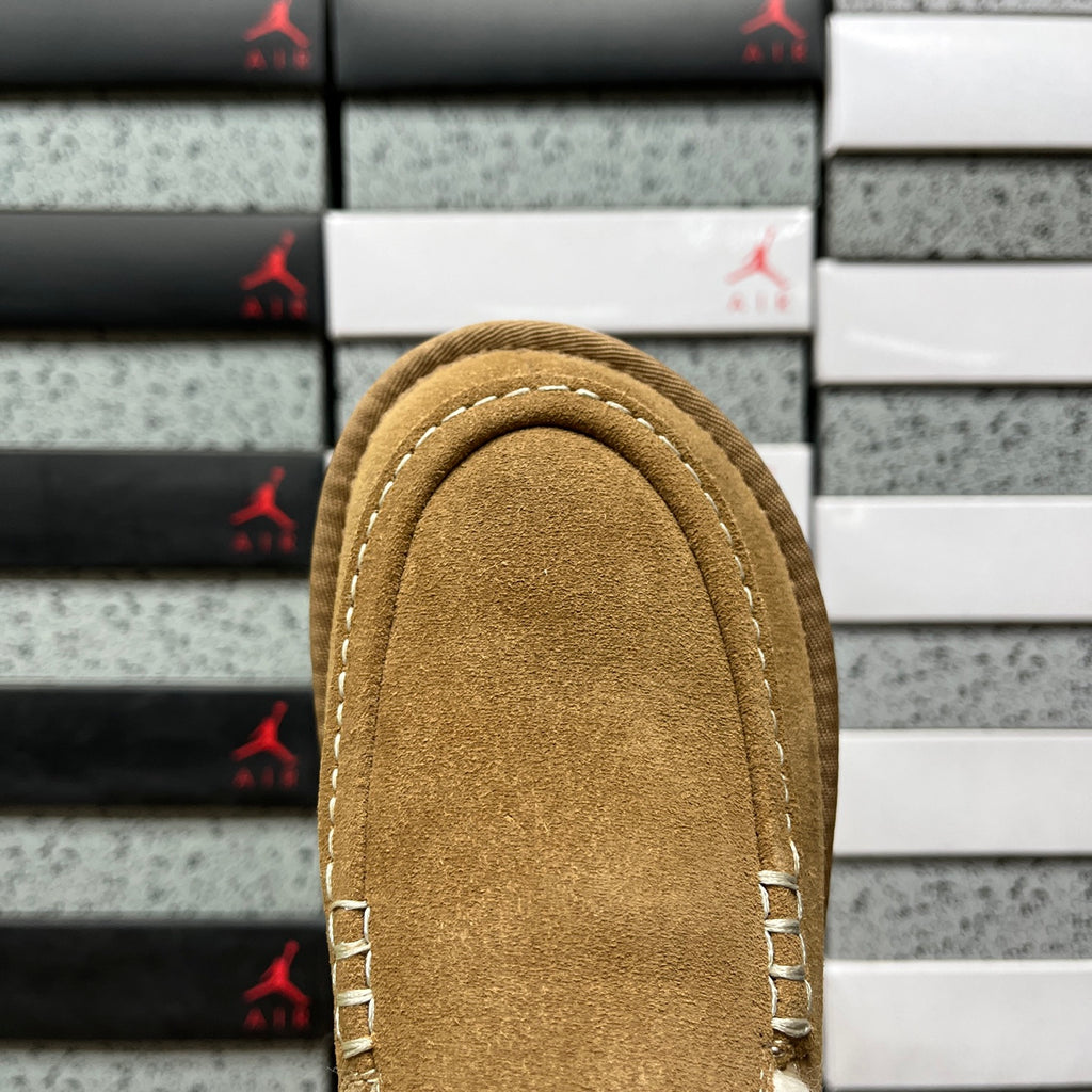 UGG Chestnut Buckle-Strap Clogs with Cream Plush Lining