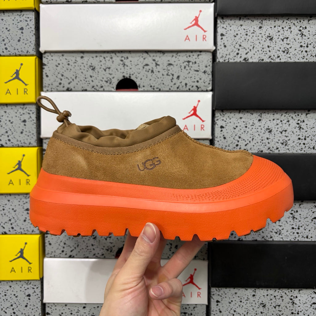 UGG Chestnut Drawstring Slip-On Shoes with Orange Chunky Sole