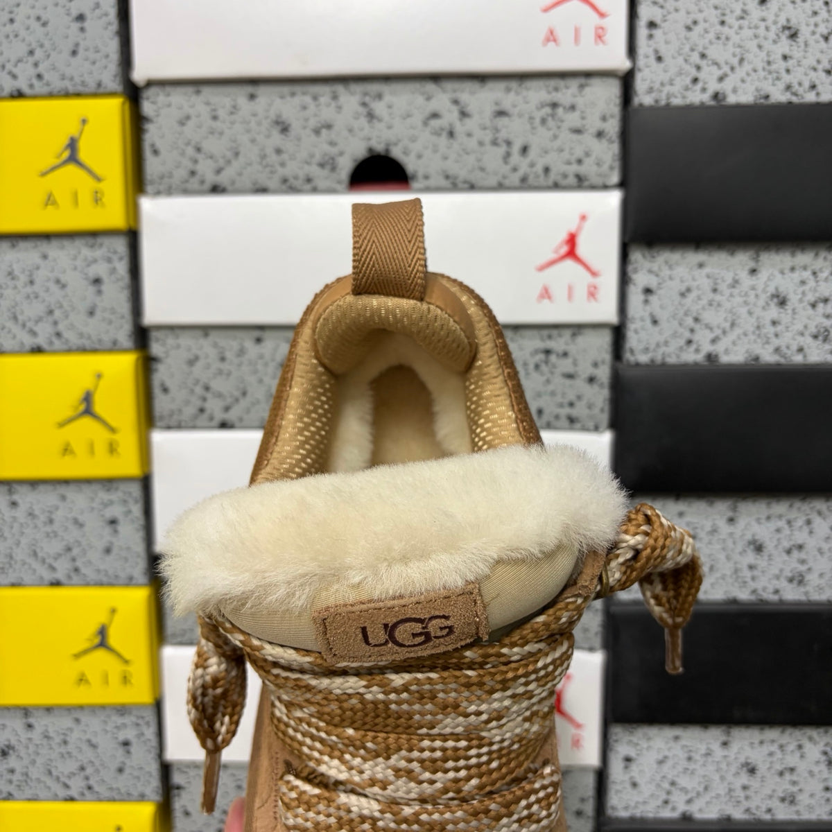 UGG Chestnut Lowmel Lace-Up Shoes with Chunky Sole