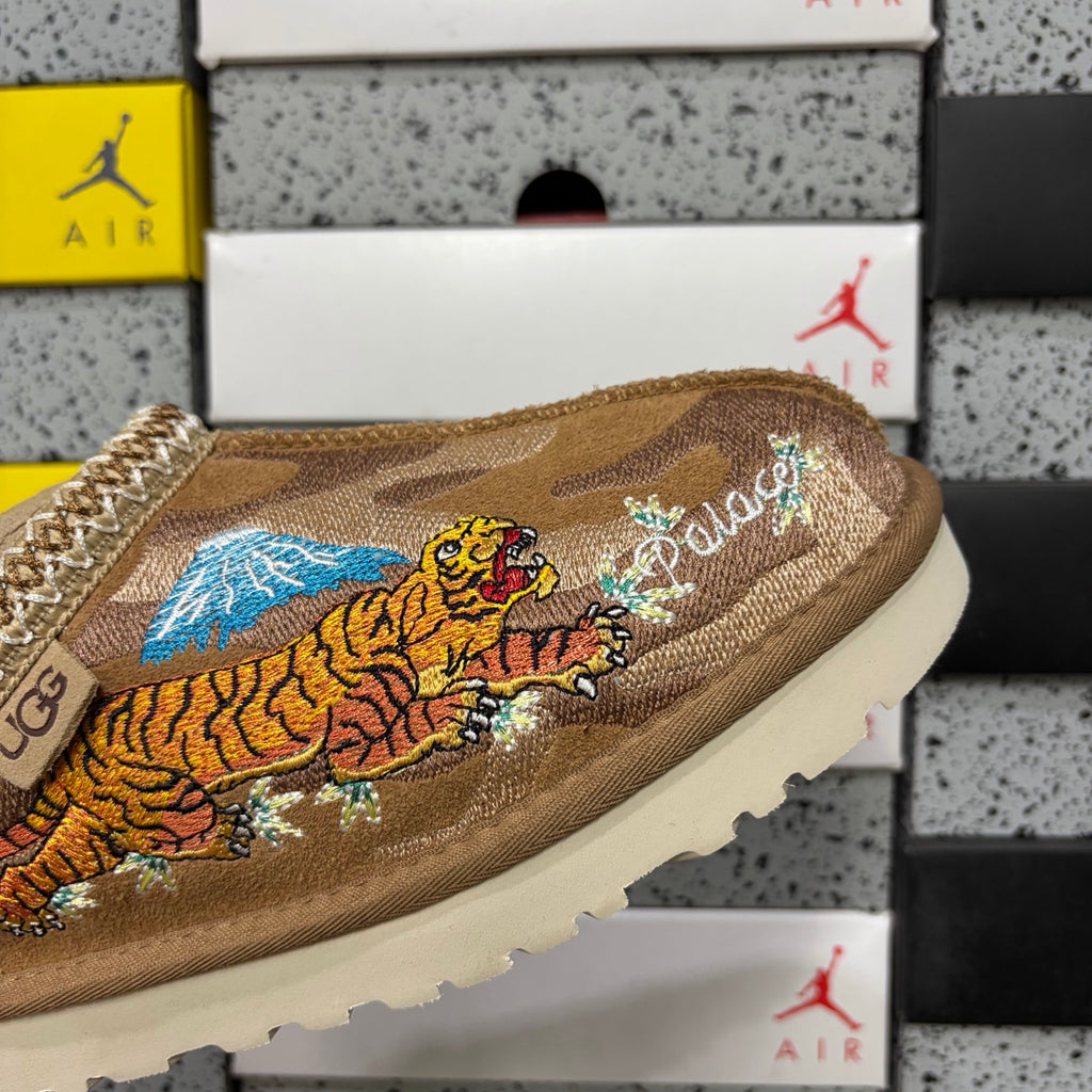 UGG Chestnut Slip-On Shoes with Dragon & Tiger Embroidery