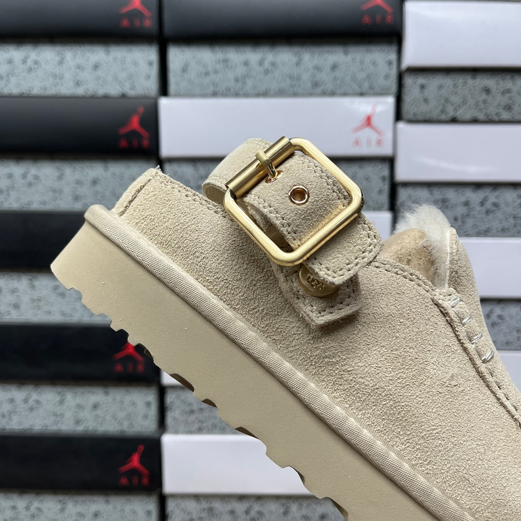 UGG Mustard Seed Buckle-Strap Clogs with Plush Lining