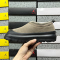 UGG Smoky Grey Drawstring Slip-On Shoes with Black Chunky Sole