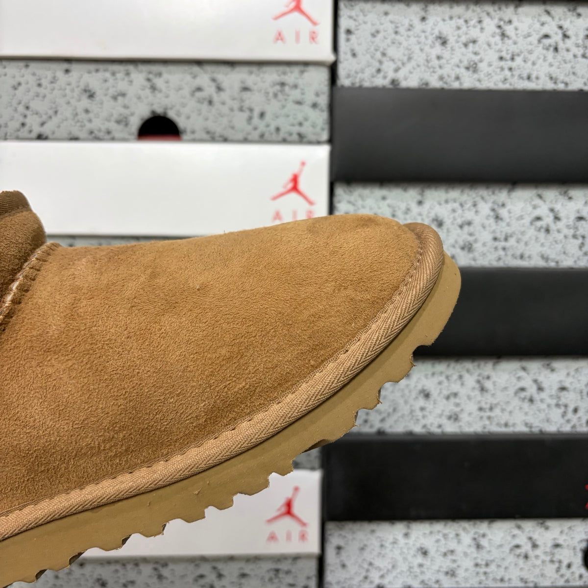 UGG Chestnut Mini Pull-On Ankle Boots with Cream Plush Lining
