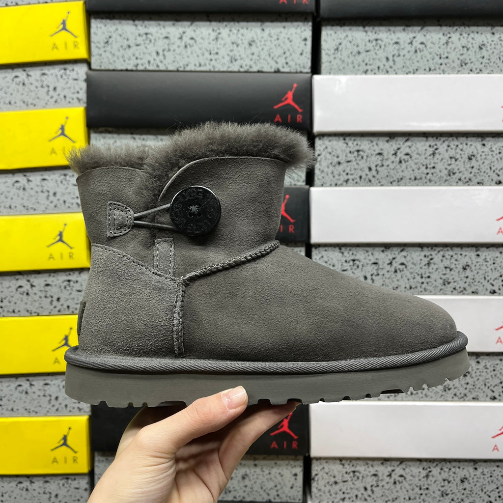 UGG Grey Mini Button Ankle Boots