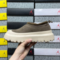 UGG Walnut Brown Drawstring Slip-On Shoes with Cream Sole