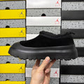 UGG Black Drawstring Slip-On Shoes with Chunky Lug Sole