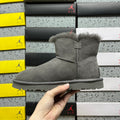 UGG Grey Mini Button Ankle Boots