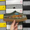 UGG Olive Green Slip-On Shoes with Dragon & Tiger Embroidery