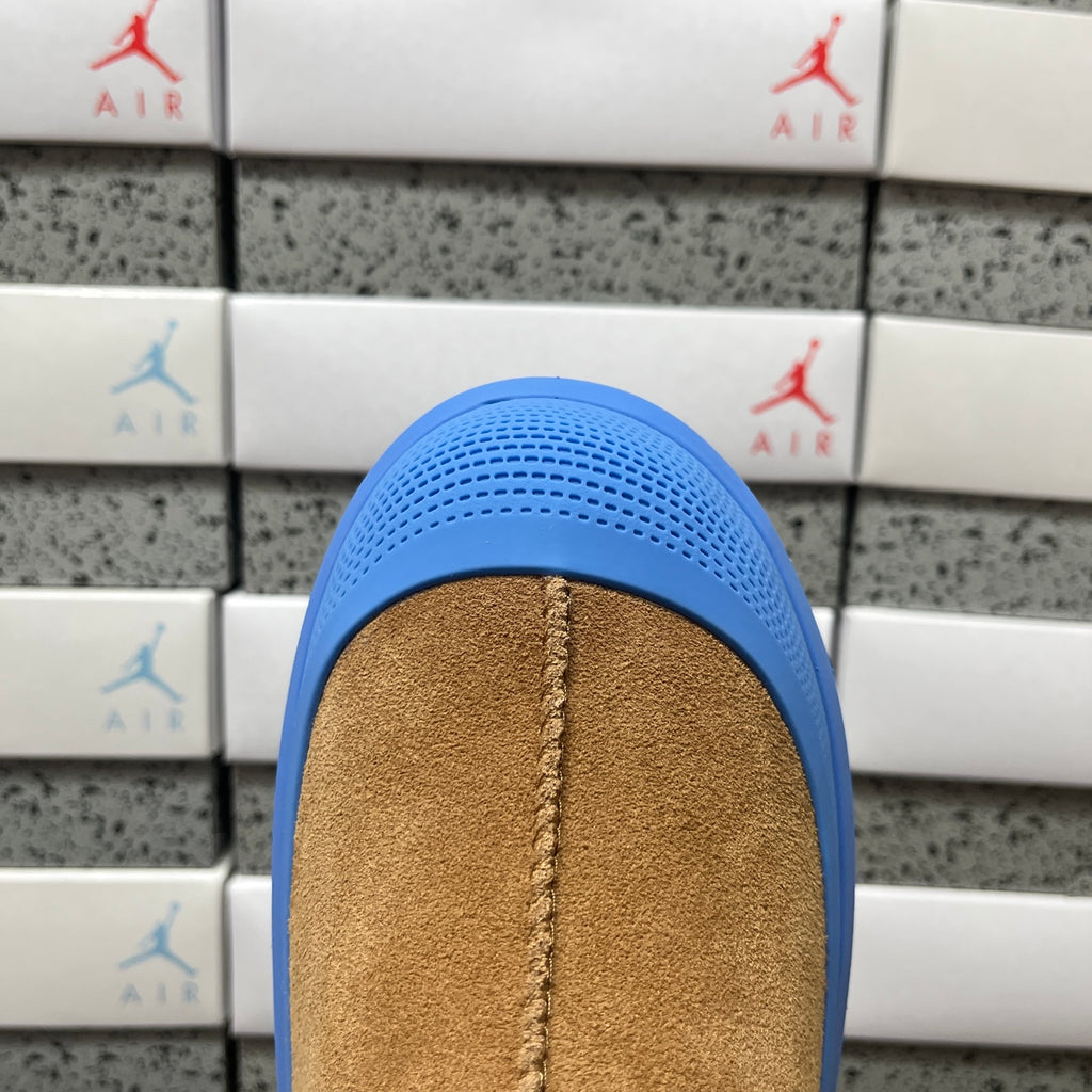 UGG Chestnut Drawstring Slip-On Shoes with Blue Chunky Sole
