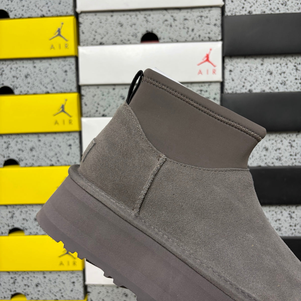 UGG Thundercloud Grey Platform Ankle Boots