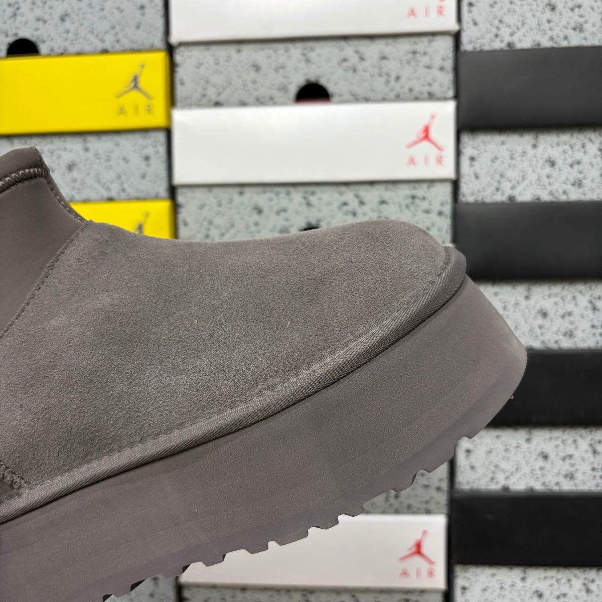 UGG Thundercloud Grey Platform Ankle Boots