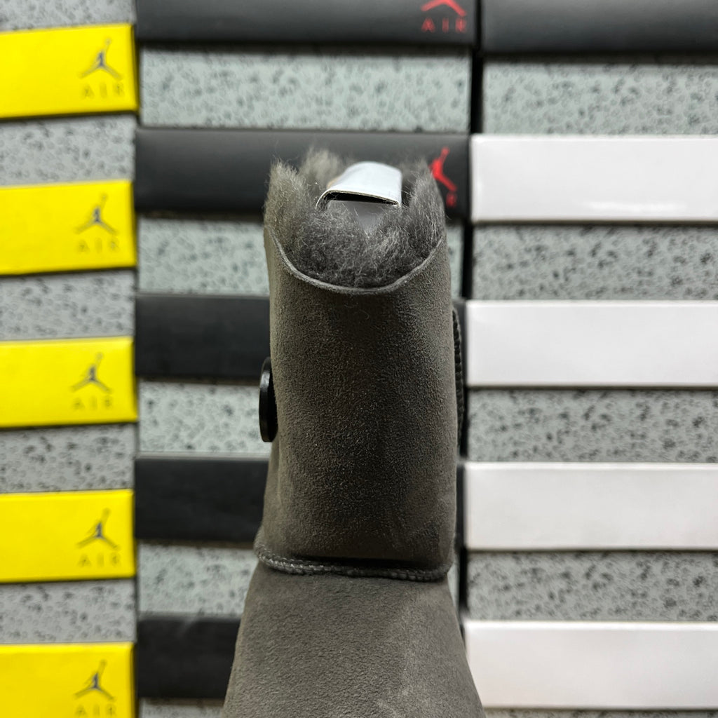 UGG Grey Button-Detail Short Boots