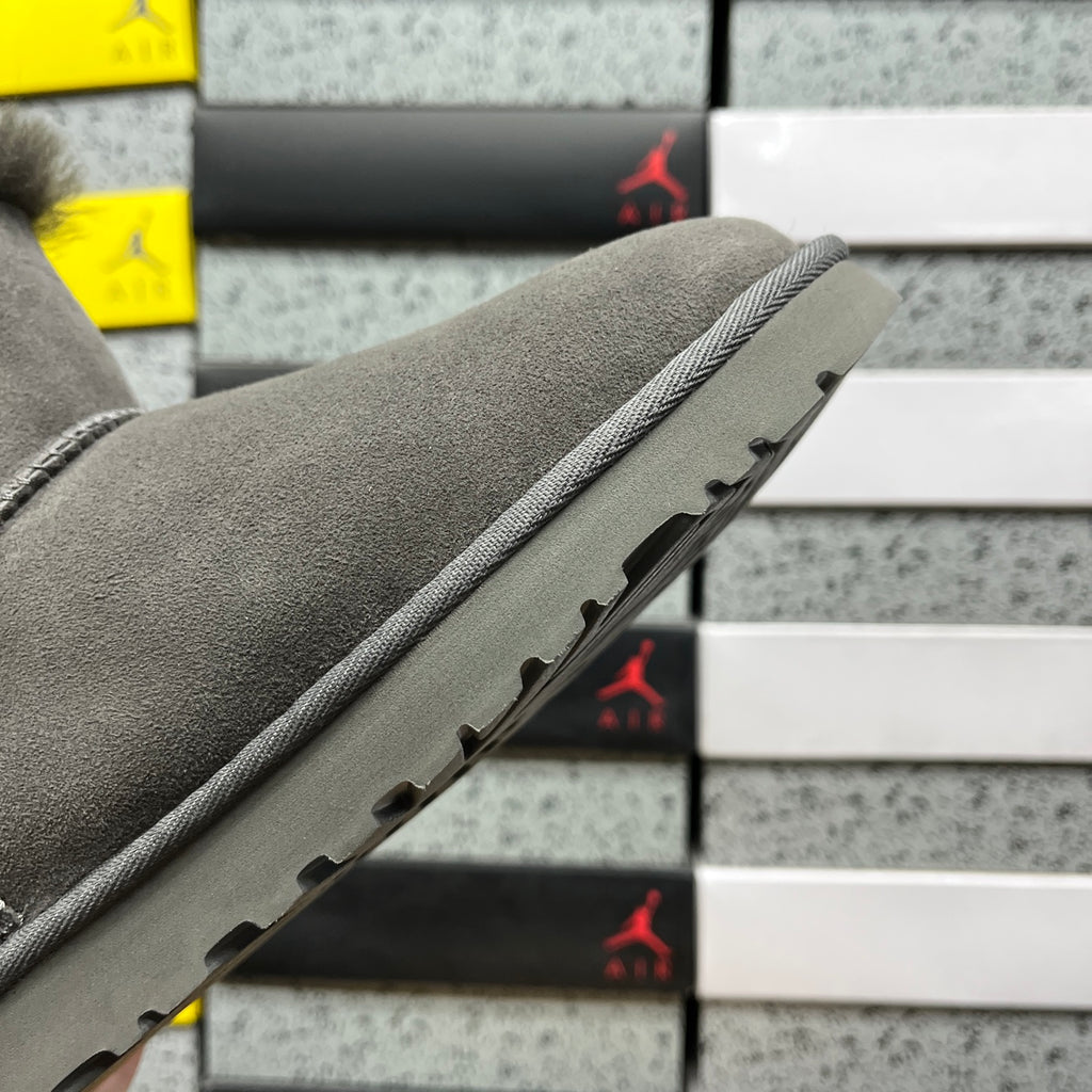 UGG Grey Mini Button Ankle Boots
